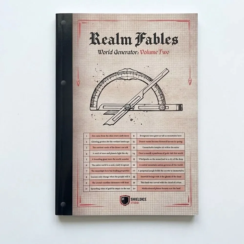 Realm Fables World Generator Volume Two RPG D&D Pathfinder Shieldice Studio